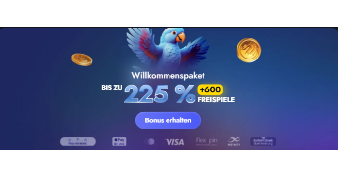 Beispiel eines Martin Casino Willkommensbanners; aktuelle Bedingungen separat prüfen
